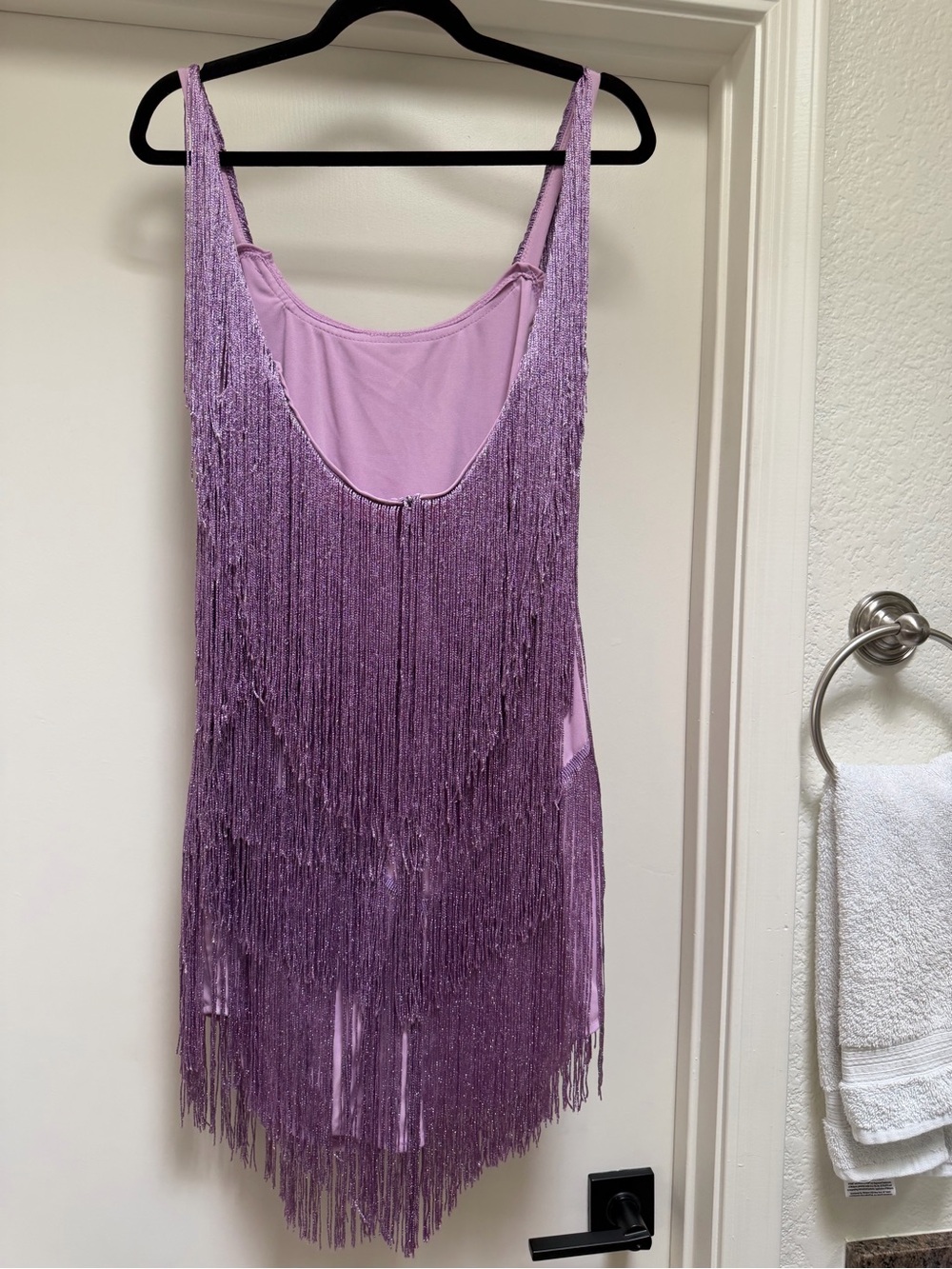 Fringe Dress in Lavender Purple - Picture 2 of 3